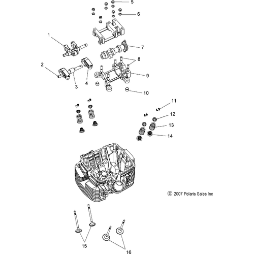 Engine, Valve Train - 2008 Victory Vision All Options - V08Sb36/Sd36 Schematic 4830 OEM Schematic