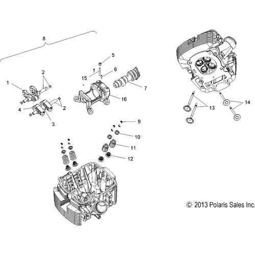 Engine, Valve Train - 2015 Victory Boardwalk- V15Rw36Ee Schematic 1261 OEM Schematic