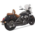 Exhaust 2-1 Short Megaphone Muffler Black by Bassani