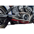 Exhaust Scout Shorty Brushed SS w/ Black End Cap by Sawicki
