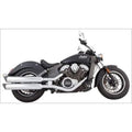 Exhaust Slip-On Long Mufflers Chrome Scout by Tab Performance