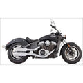 Exhaust Slip-On Short Mufflers Chrome Scout by Tab Performance