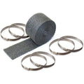 Exhaust Wrap & Locking Ties Kit Black Titanium 2" x 25' by DEI