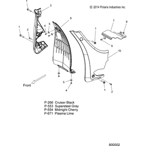 Fairing, Chin, LH by Polaris 5136647-554 Spoiler / Chin Fairing