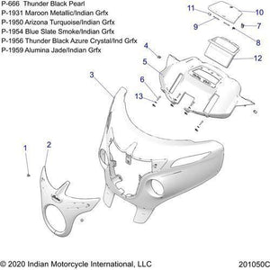 Fairing-Front Blackprl by Polaris 5439882-666 Fairing