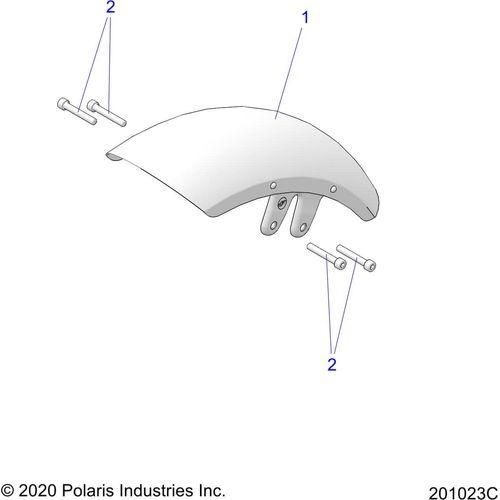 Fender Bob Front Ruby Smoke by Polaris 1021869-760 Front Fender
