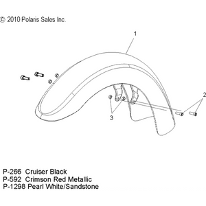 Fender, Front by Polaris 1014212-266 Front Fender