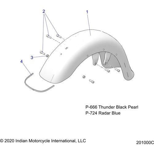 Fender Front by Polaris 1024381-724 Front Fender