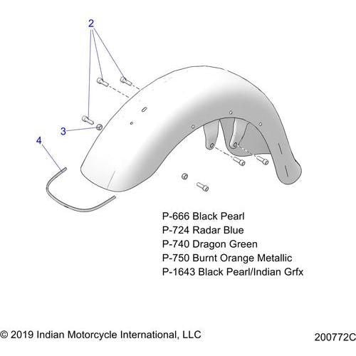 Fender Front by Polaris 1024381-740 Front Fender