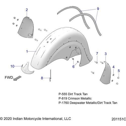 Fender Front by Polaris 1024385-1760 Front Fender