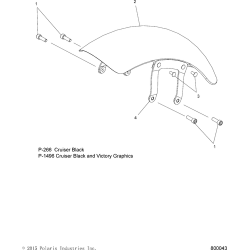 Fender, Front [Incl. 3,4][8 Ball] by Polaris 5247592-266 Front Fender