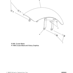 Fender, Front [Incl. 3,4][8 Ball] by Polaris 5247592-266 Front Fender