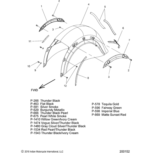 Fender Rear by Polaris 1019209-596 Rear Fender