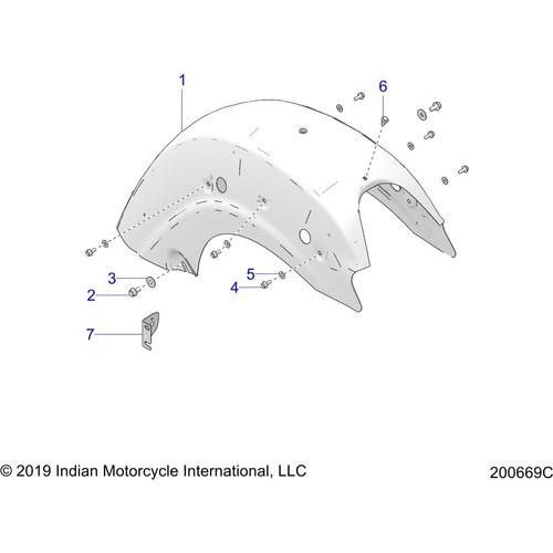 Fender Rear by Polaris 1024084-653 Rear Fender