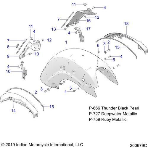 Fender Rear by Polaris 1024084-666 Rear Fender