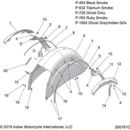 Fender Rear by Polaris 1024557-1864 Rear Fender