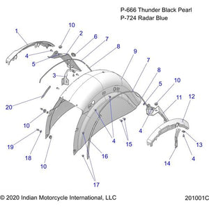 Fender Rear by Polaris 1024557-666 Rear Fender