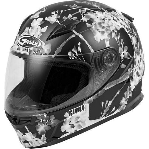 Western Powersports Drop Ship Full Face Helmet XS / Black/White/Grey FF-49 Full-Face Blossom Helmet by Gmax 72-5710XS