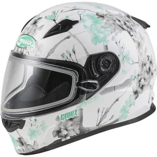 Western Powersports Drop Ship Blossom Matte White/Teal/Grey / XS FF-49 Full-Face Snow by Gmax F2496863