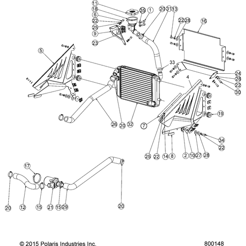 Filler Neck, Radiator by Polaris 5412402 OEM Hardware