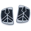 Spear Style Mini Floorboards Chrome w/o Adapters by Kuryakyn
