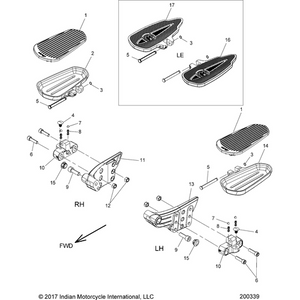 Flrbrd-Pass Ness 16 RH Chr by Polaris 5141384-156 Floorboards