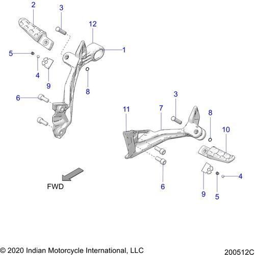 Footpeg-Machined LH by Polaris 5142263 Foot Peg