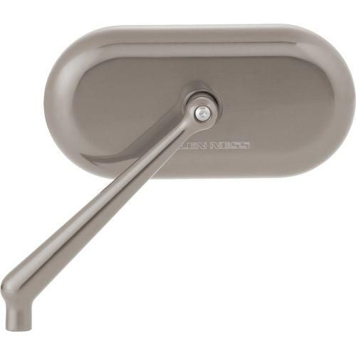 Forged Oval Mirror RIGHT - Titanium by Arlen Ness 13-188 Perch Mount Mirrors