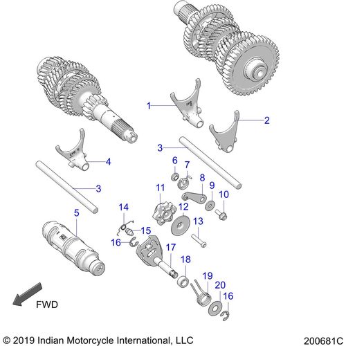 Fork Shift 2Nd/4Th by Polaris 5142511 OEM Shift Fork