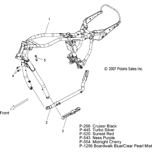 Frame, Main by Polaris 1016021-554 Main Frame