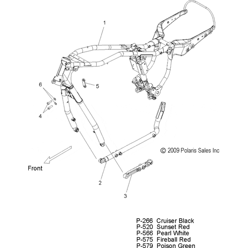 Frame, Main by Polaris 1016873-579 Main Frame