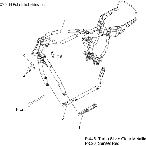Frame, Main by Polaris 1018788-520 Main Frame