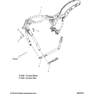 Frame, Main, Sunset Red by Polaris 1018526-520 Main Frame