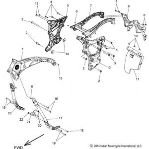 Frame Rear Lower by Polaris 1019383-329 Rear Frame