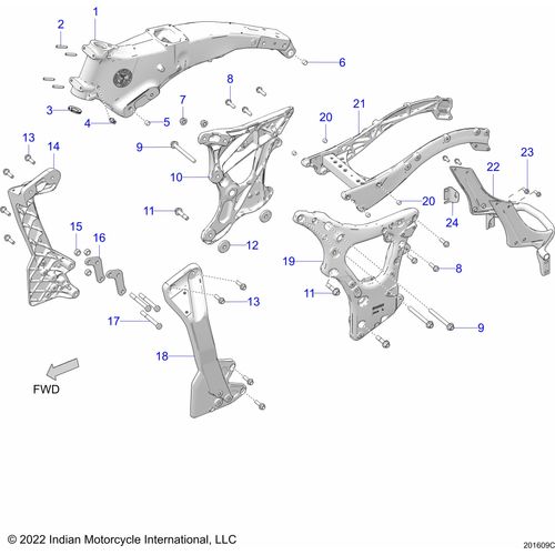 Frame Rear Lower E-Coat by Polaris 1024636-329 Rear Frame