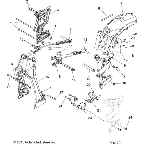 Frame, Subframe, Rear, V, Csmtstbk by Polaris 5138921-521 Subframe