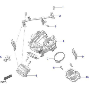 Front Throttle Body Adapter for Indian Challenger by Polaris 5415354 Throttle Body Boot