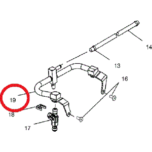 Fuel Rail Assembly by Polaris 2520207 Fuel Hose / Line