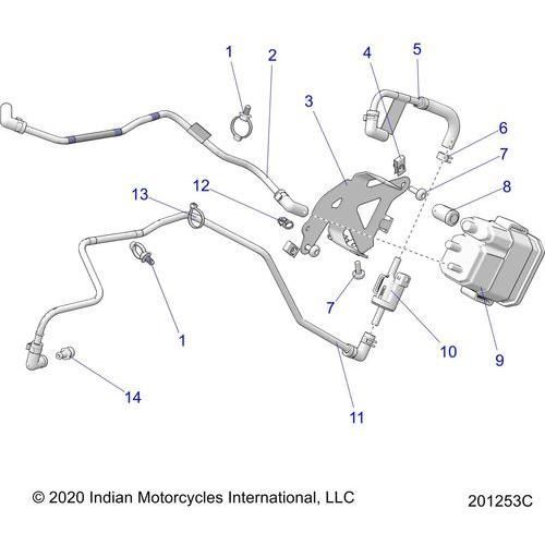 Fuel System, Evap - 2022 Indian Chief 111 Schematic-21889 OEM Schematic