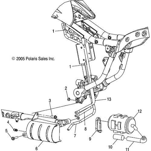 Fuel System, Evap System - 2004 Victory Kingpin All Options - V04Cb16 Schematic 5589 OEM Schematic