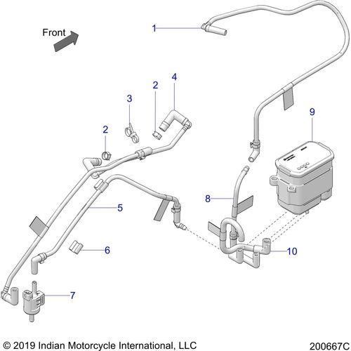 Fuel System, Evap System (200667C) - 2022 Indian Pursuit Limited / Limited Premium Schematic-21019 OEM Schematic