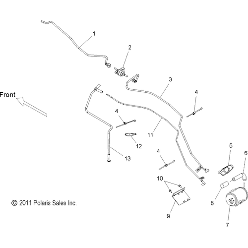 Fuel System, Evap System - 2016 Victory Cross Country 8 Ball All Options Schematic 607 OEM Schematic