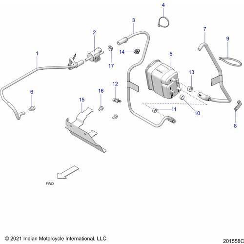 Fuel System, Evap System All Options - 2022 Indian Springfield 116 Schematic-20264 OEM Schematic