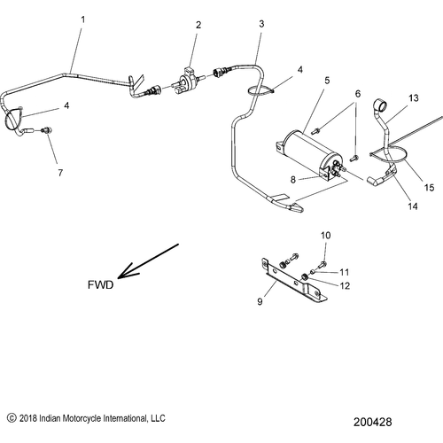 Fuel System, Evap System B/E (200428) - 2020 Indian Roadmaster Elite Schematic-24332 OEM Schematic