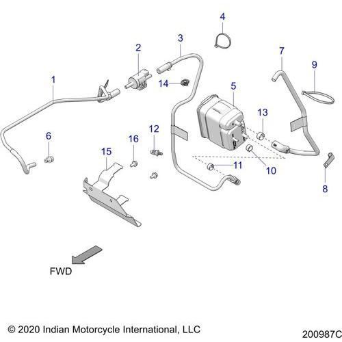 Fuel System, Evap System B/N21trabbe (200987C) - 2022 Indian Roadmaster Schematic-20940 OEM Schematic