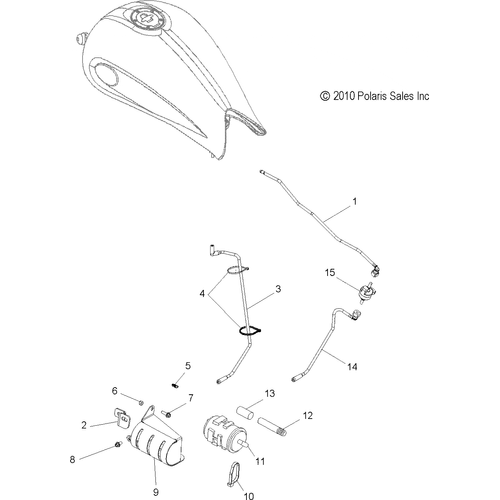 Fuel System, Evap System (Ca) - 2011 Victory Jackpot All Options - V11Xb36 Schematic 3655 OEM Schematic