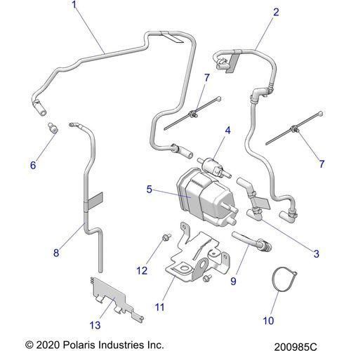Fuel System, Evap System, Cali - 2021 Indian Scout Bobber Sixty Schematic-22634 OEM Schematic