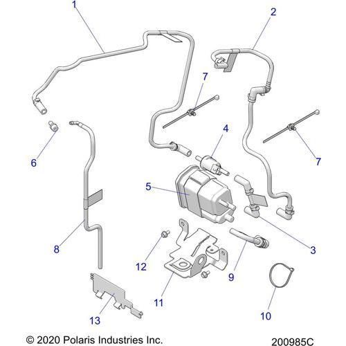 Fuel System, Evap System, Cali./Intl - 2021 Indian Scout 1200 Schematic-22692 OEM Schematic