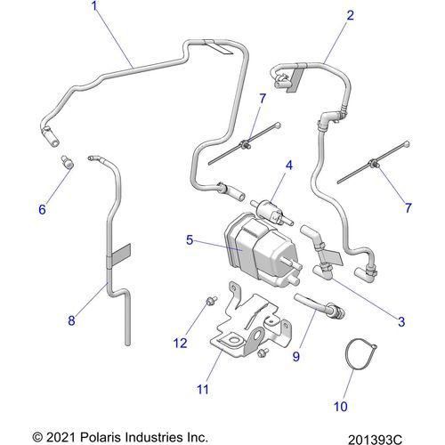 Fuel System, Evap System, Cali/Intl - 2022 Indian Scout 1200 Schematic-20695 OEM Schematic