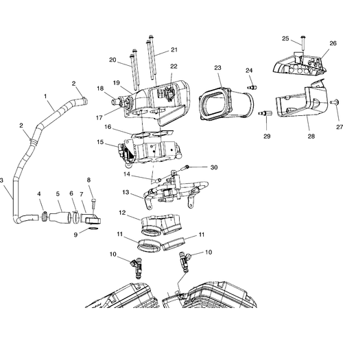 Fuel System, Fuel Lines And Throttle Body - 1999 Victory Standard Cruiser - V99Cb15Da Schematic 8619 OEM Schematic